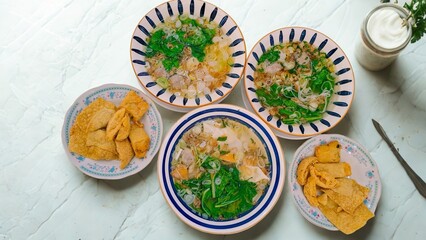 Bowl of Noodle Soup with Fried Dumplings on the Side – Asian Comfort Food
