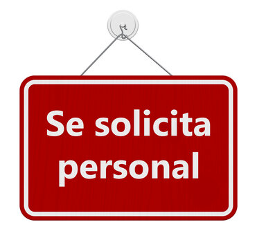 Help Wanted Se solicita personal red sign isolated on white
