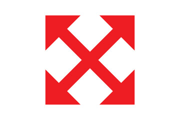 double sided arrow icon vector on white background. two way arrow icon