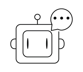 Fototapeta premium Chat bot assistance icon.Live chat pack. vector illustration