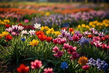 Obraz premium colorful tulips in the garden