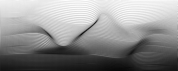 Set of halftone dots gradient pattern texture isolated on white background. Straight dotted spots using halftone circle dot raster texture. Vector blot half tone collection.