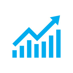 business graph with arrow