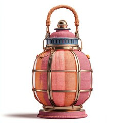 Vintage lantern with intricate design and handle for illumination.