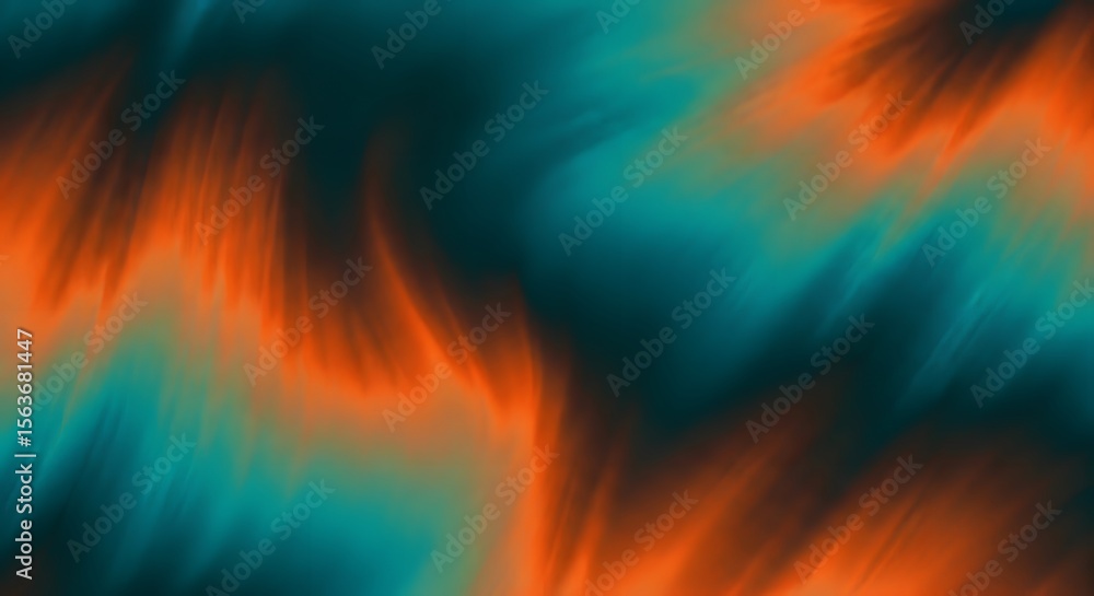 Poster abstract swirling hues of teal and orange create a mesmerizing visual experience. the dynamic blend 