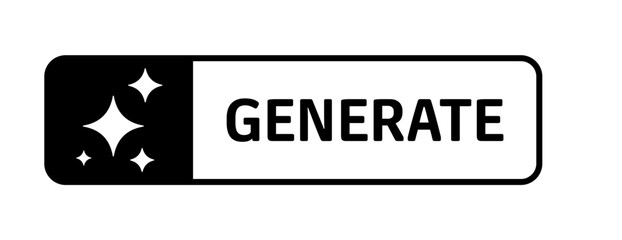 Generate AI button. Generating AI concept icon