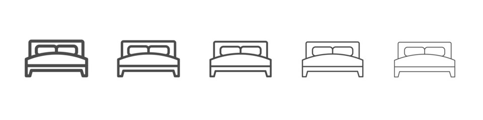 bed icon simple isolated vector sign