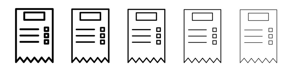 bill icon simple isolated vector sign