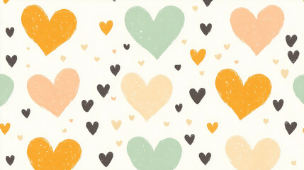 Light and bright heart-themed abstract banner