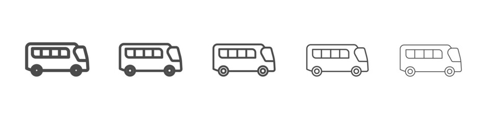 bus icon simple isolated vector sign