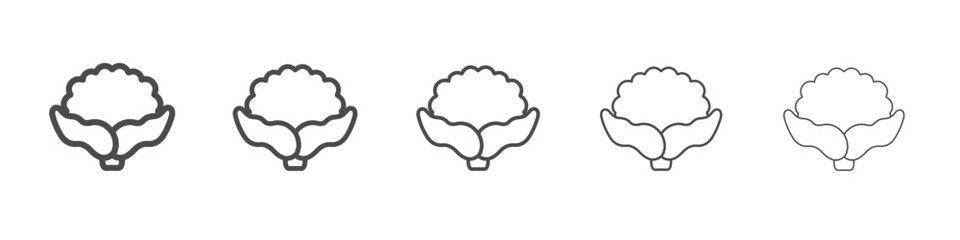 cauliflower icon simple isolated vector sign