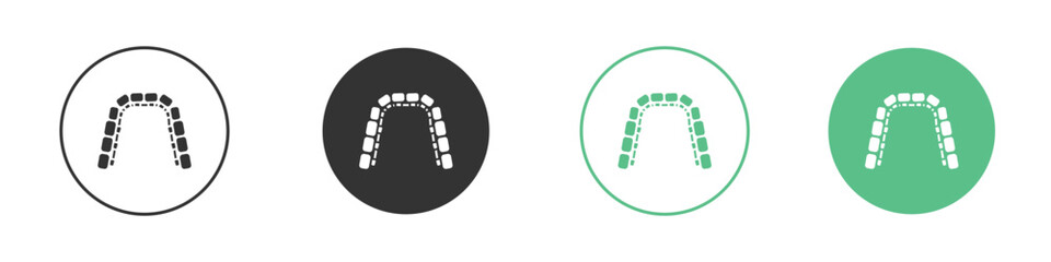 Lingual braces icon modern, simple, vector, icon for website design, mobile app