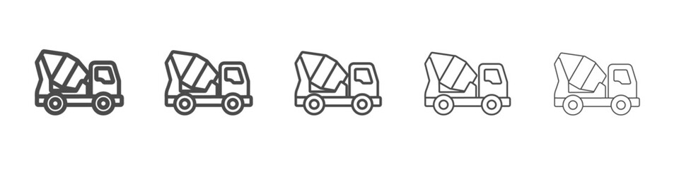 Naklejka premium cement truck icon simple isolated vector sign