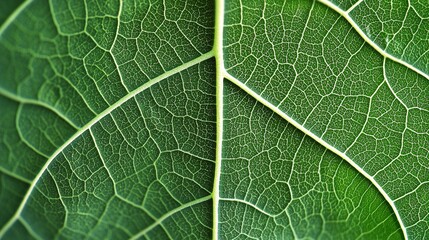 A detailed close-up of a plant's leaves during photosynthesis, with glowing elements representing the carbon absorption process, emphasizing nature's inherent ability to cleanse the air