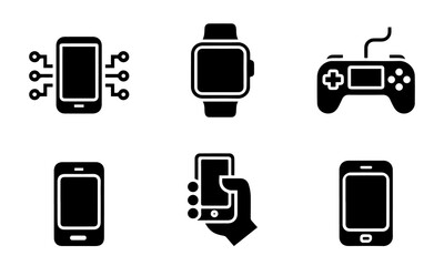 Gadgets and Devices Icons Set –Gadgets and Devices Icons Silhouettes.