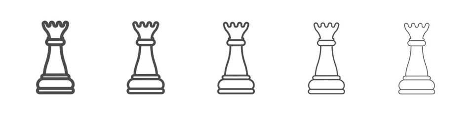 chess queen icon simple isolated vector sign