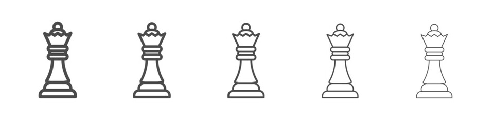 chess queen icon simple isolated vector sign
