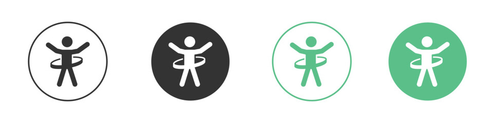 People Hula hop icon modern, simple, vector, icon for website design, mobile app