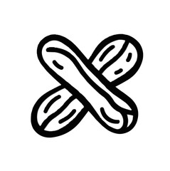 No peanuts,  simple line.  icon. Editable line icons. Vector illustration.