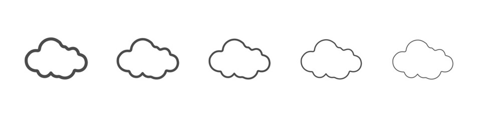 cloud icon simple isolated vector sign