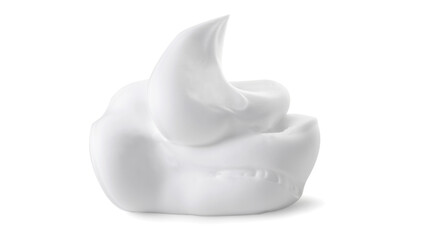 Obraz premium Transparent Background: Fluffy White Shaving Foam Swirl, Ideal for Skincare Product Mockups, Beauty Advertisements, and Luxurious Cosmetic Design Elements.
