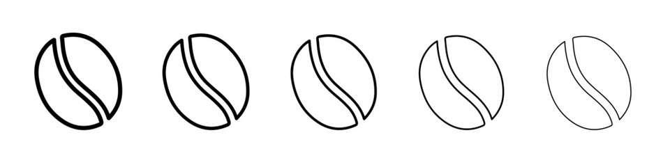 coffee bean icon simple isolated vector sign