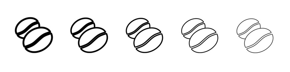 coffee beans icon simple isolated vector sign