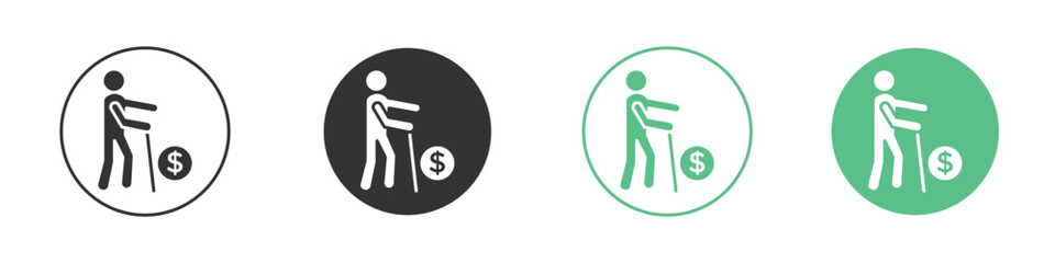 Retirement icon modern, simple, vector, icon for website design, mobile app