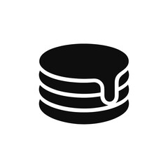 パンケーキのシルエットアイコン｜Pancake Silhouette Icon