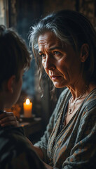 grandmother and grandson