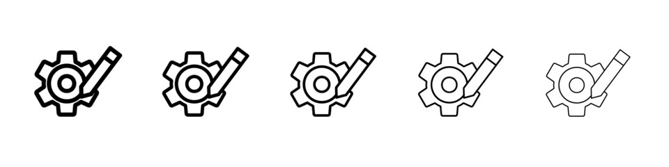 edit setting icon simple isolated vector sign