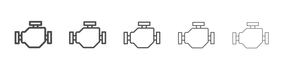 engine icon simple isolated vector sign