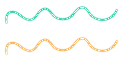 Colorful neon line set design elements