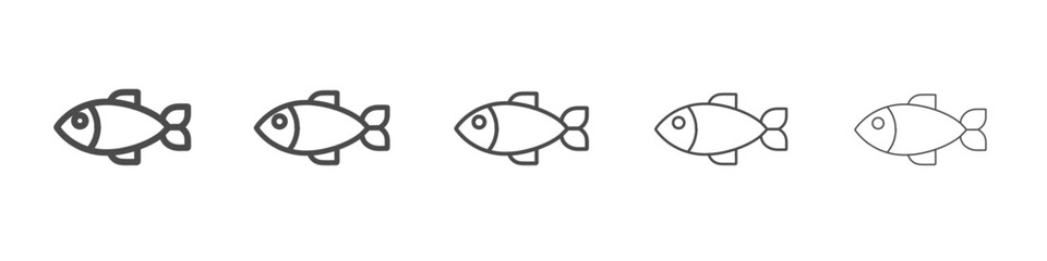 fish icon simple isolated vector sign