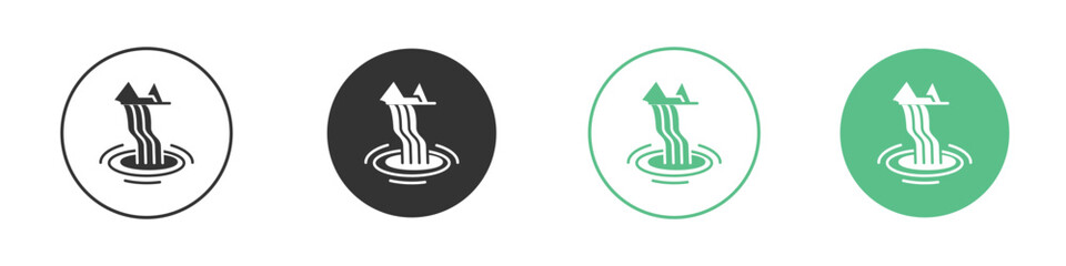 Waterfall icon modern, simple, vector, icon for website design, mobile app