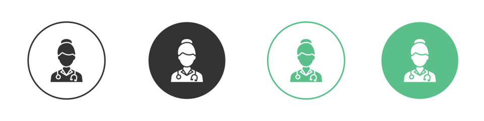 Woman Doctor icon modern, simple, vector, icon for website design, mobile app