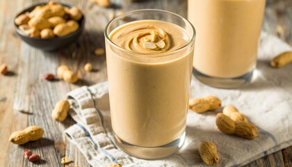 Creamy Peanut Butter Smoothie Recipe. (2)