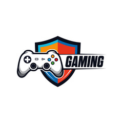 Editable Vector Logo Featuring Bold Gamepad for Online Gaming, Esports Team Branding, Competitive Tournaments, or YouTube Gamer Channel Identity