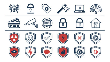 shield icons set
