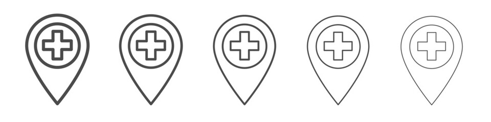 Obraz premium hospital sign icon simple isolated vector sign