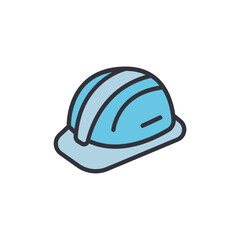 Stylized Blue Construction Helmet Symbolizing Safety And Work Ethic