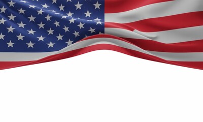 Fototapeta premium American Flag Wavy Banner