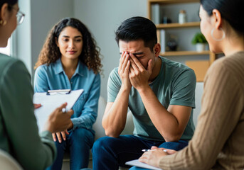 Tears in the circle: A man unburdens his soul, finding a safe haven and the promise of hope through the compassion of his therapy group.
