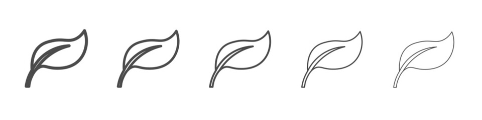 leaf icon simple isolated vector sign