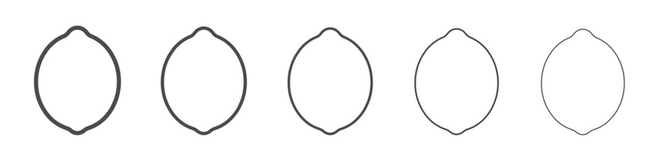 lemon icon simple isolated vector sign