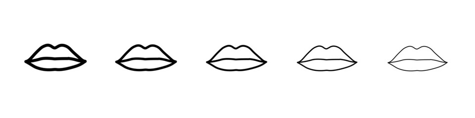 lips icon simple isolated vector sign