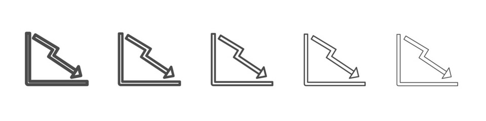 loss icon simple isolated vector sign