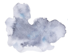 Watercolor gray spot, single hand painted Abstract element for wedding and party design