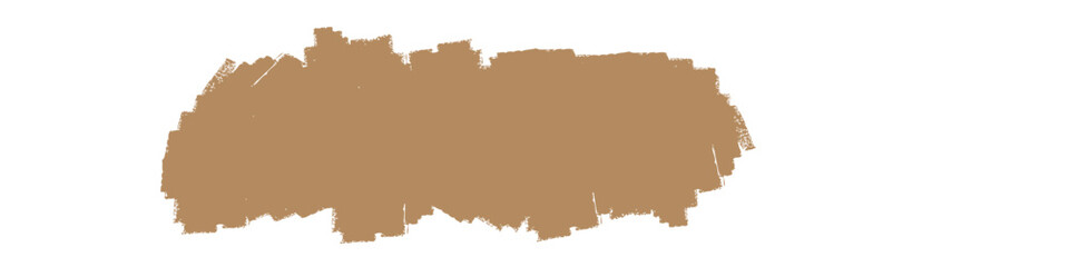 Transparent Background: Distressed Brown Paint Stroke or Brush Texture, Irregular Edges and Rough Surface for Artistic Elements, Grungy Overlays, and Vintage Designs

