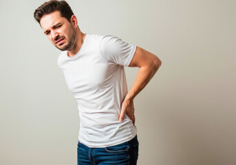 Bearing the Weight: A Man's Relentless Lower Back Ache, a Testament to the Unseen Toll of Osteoporosis and Osteoarthritis.